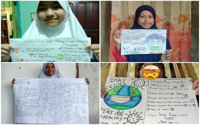 Kreatif, Siswa MTsN 4 Tabalong buat Poster dan Video tentang Covid-19